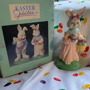 Vintage Easter Jubilee Figurine Parade Couple Lady Bunny Home Decor